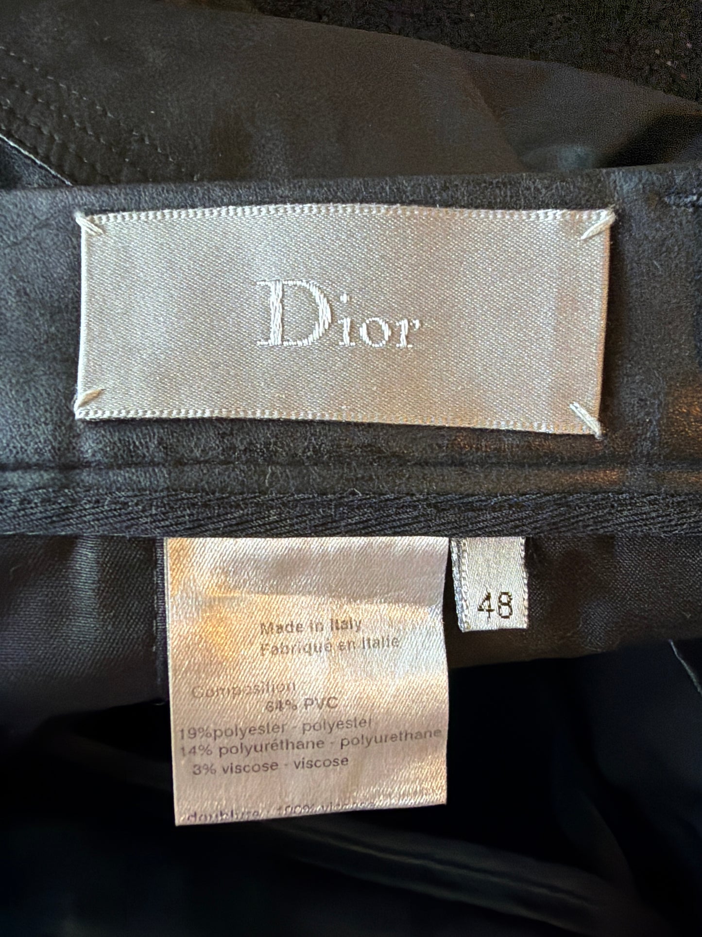 Dior Homme AW03 PVC Luster Runway Cargo Pants