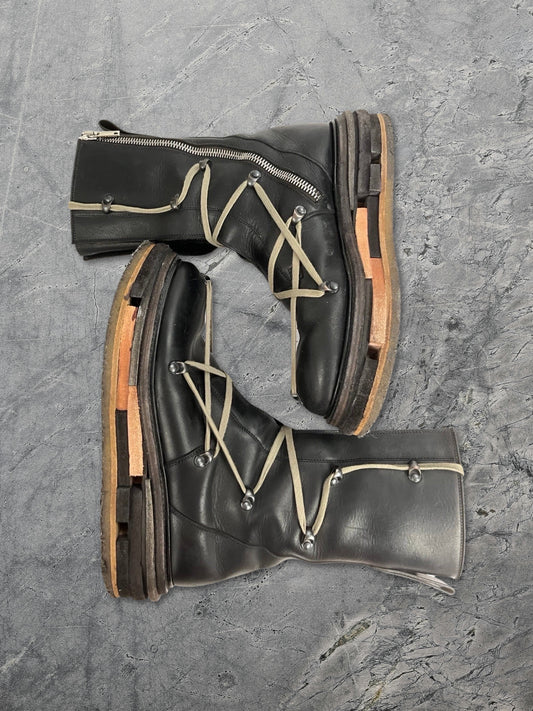 Rick Owens FW17 Glitter Lego Creeper Pentagram Boots