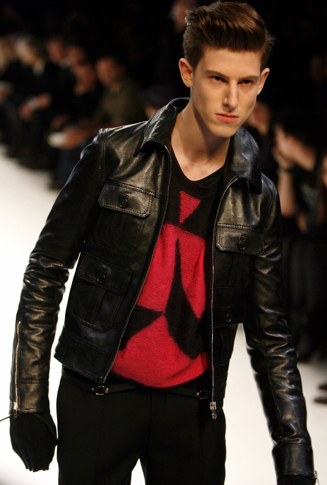 Dior Homme AW07 4 Pocket Runway Leather Jacket