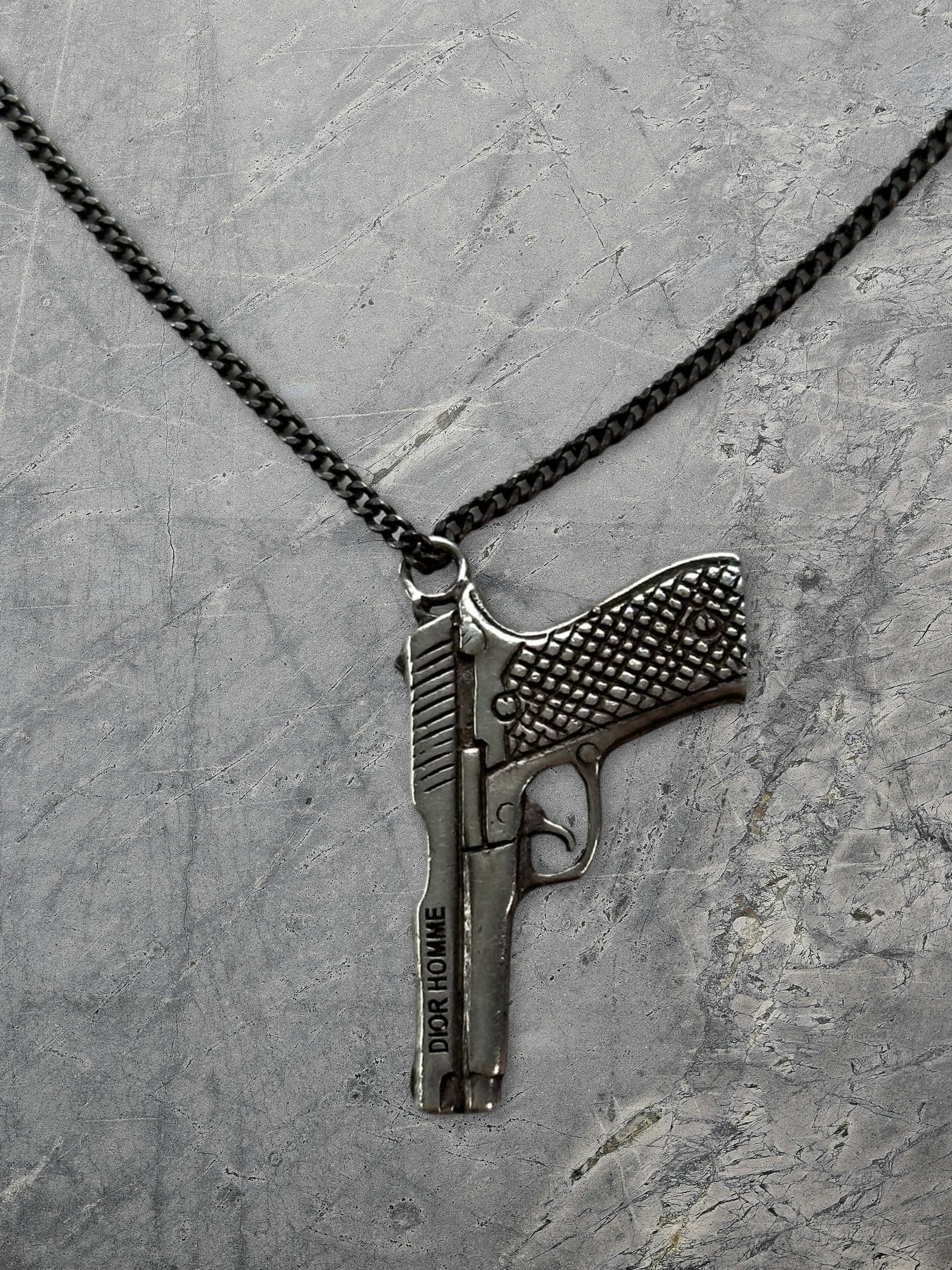 Dior Homme AW07 Silver Gun Necklace