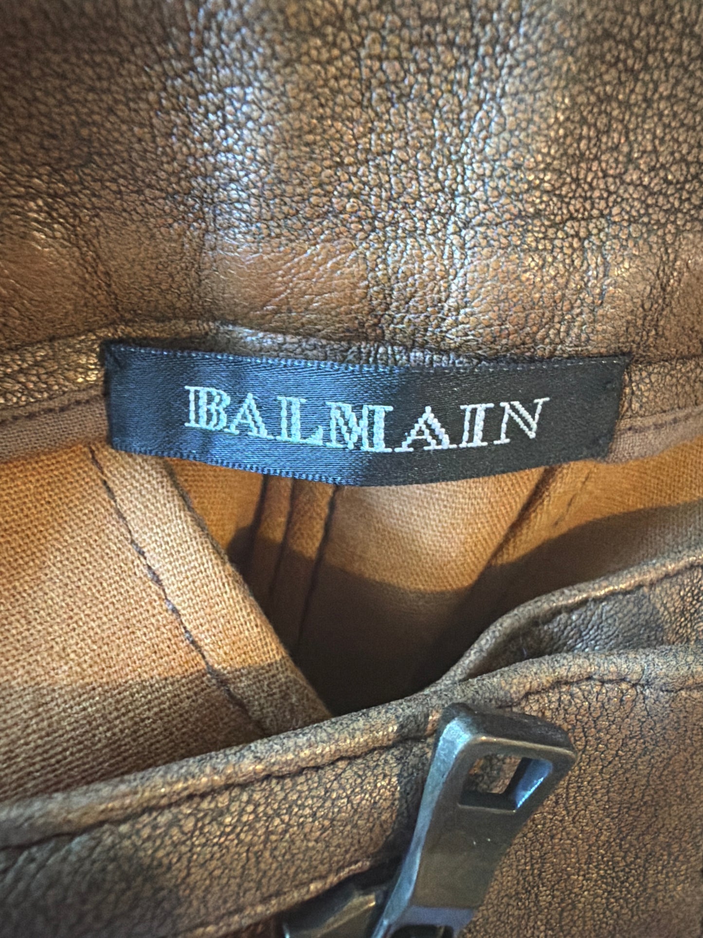 Balmain SS11 5 Zip Leather Pants