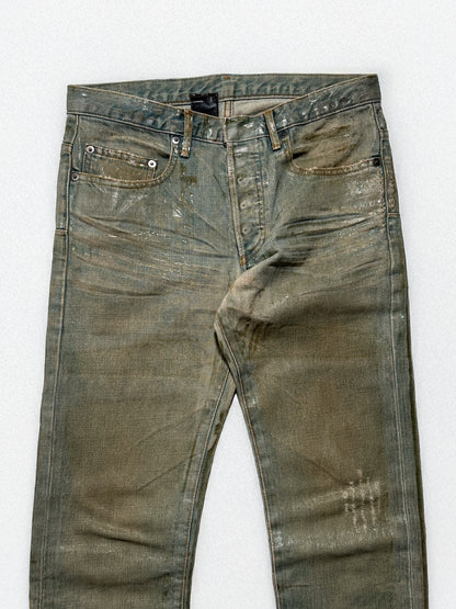 Dior Homme SS04 Waxed Bleu Claire Denim