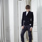 Balmain AW12 Waxed Quilted Biker Denim