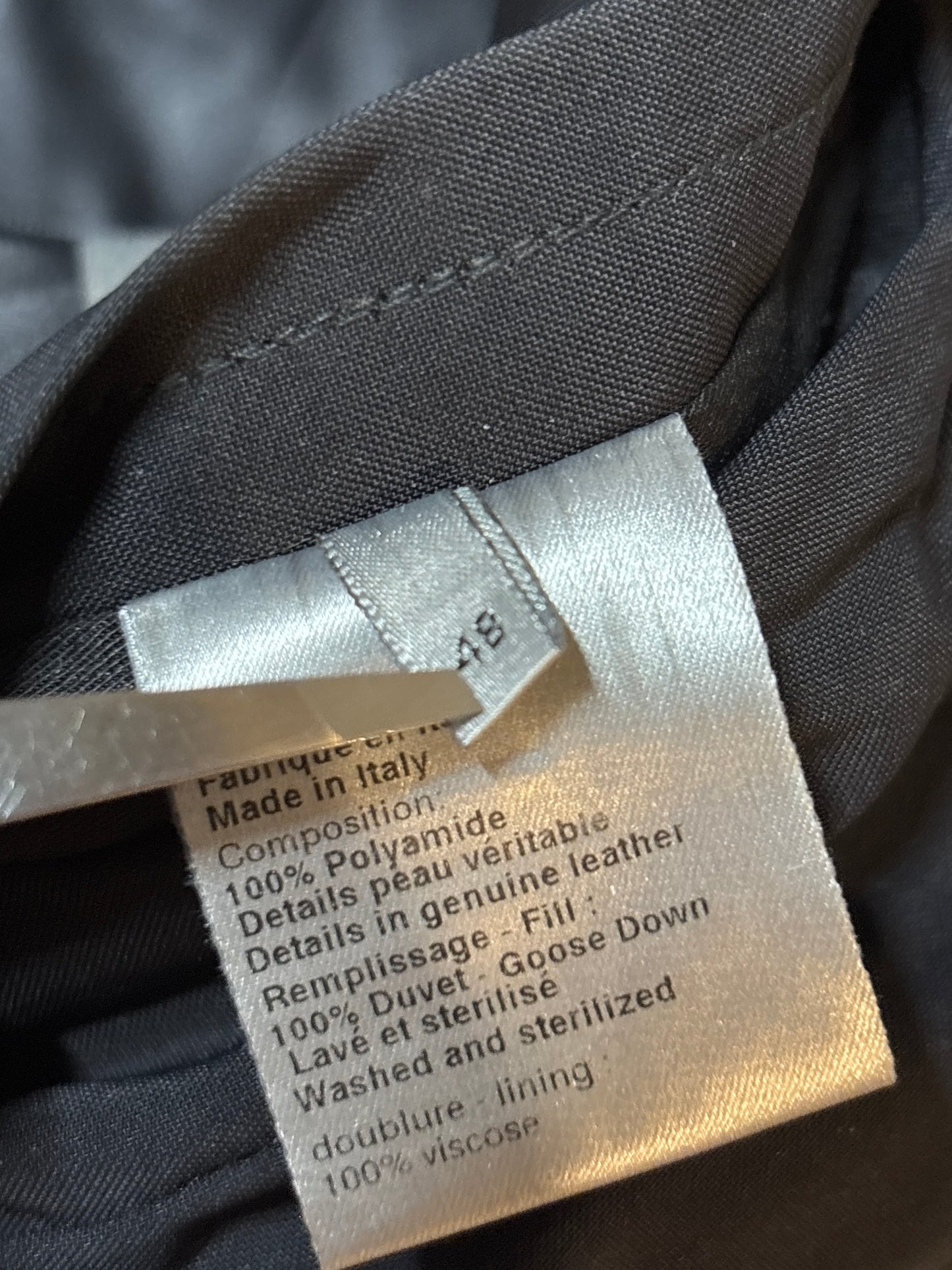 Dior Homme AW04 VOTC Leather Trimmed Down Jacket