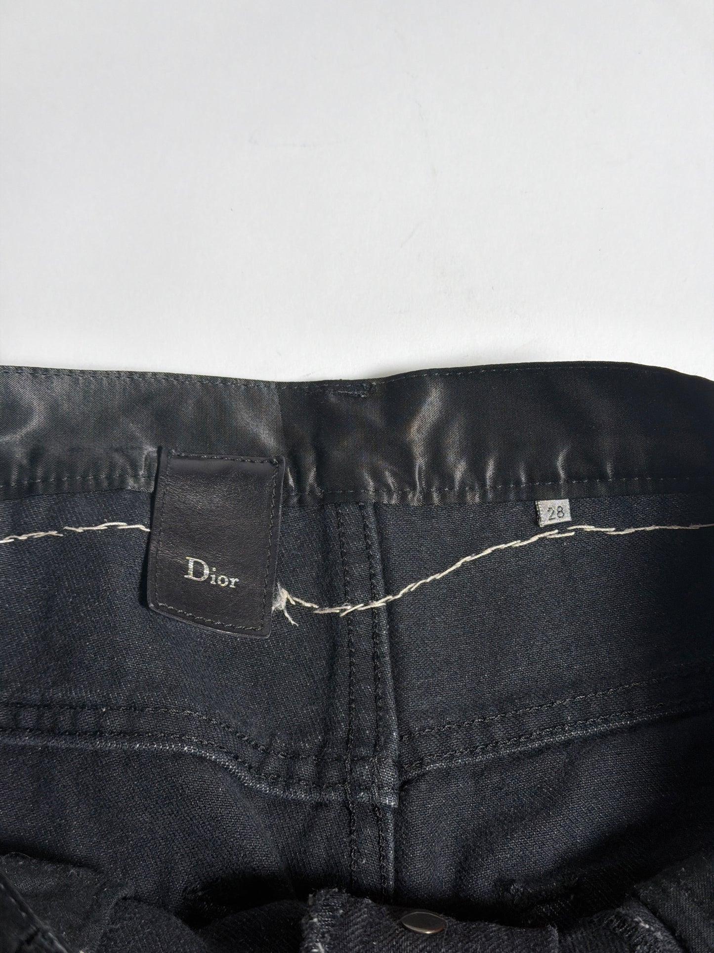 Dior Homme AW06 Satin Cummerbund Denim