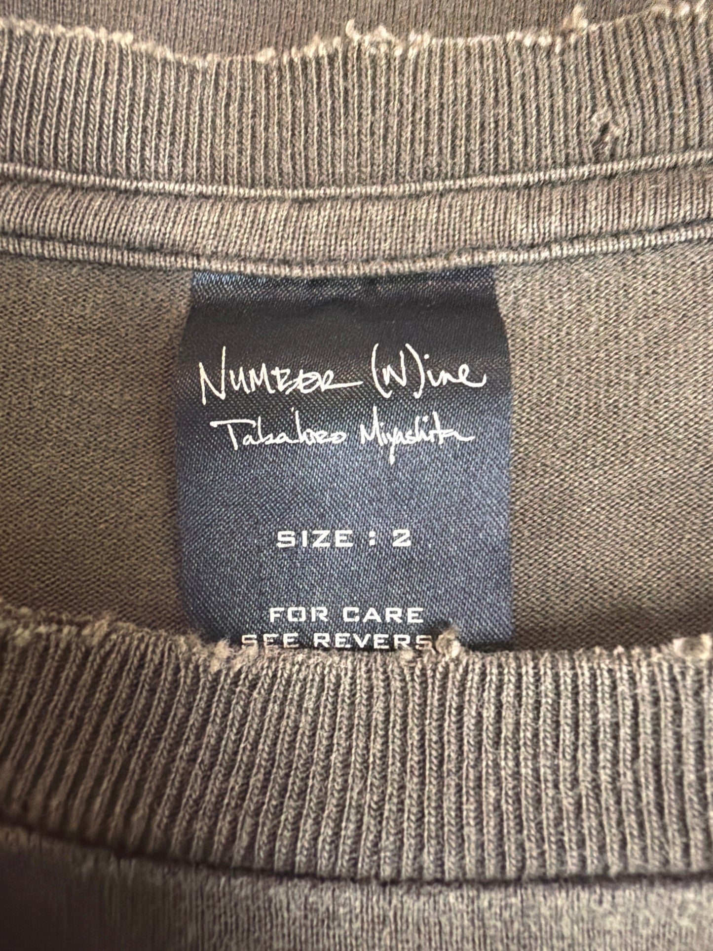 Number (N)ine SS04 Distressed Tee