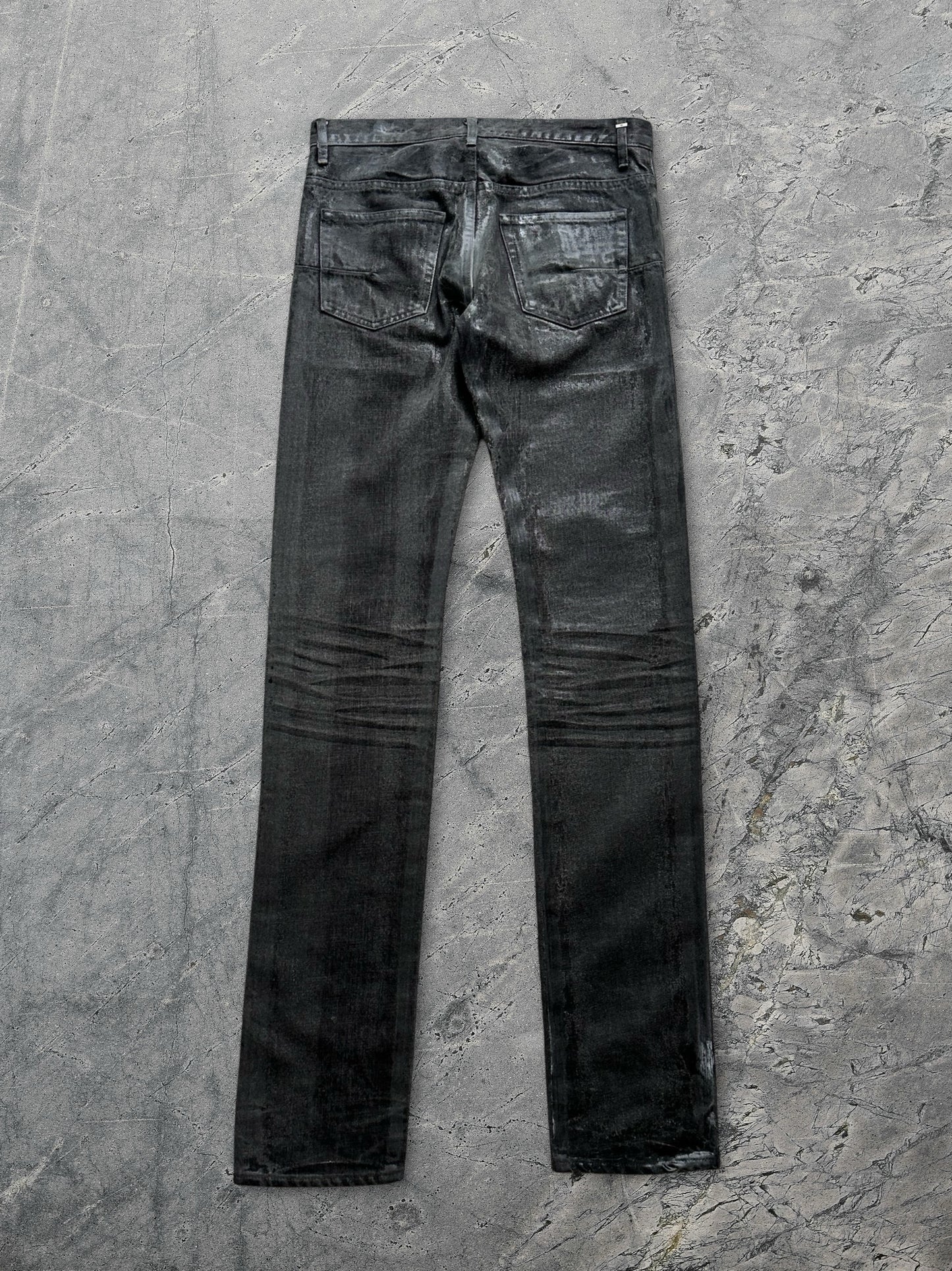 Dior Homme Black Waxed Luster Denim