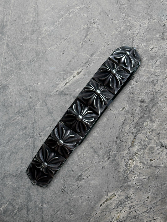 Chrome Hearts Pyramid Stud Leather Snap Bracelet