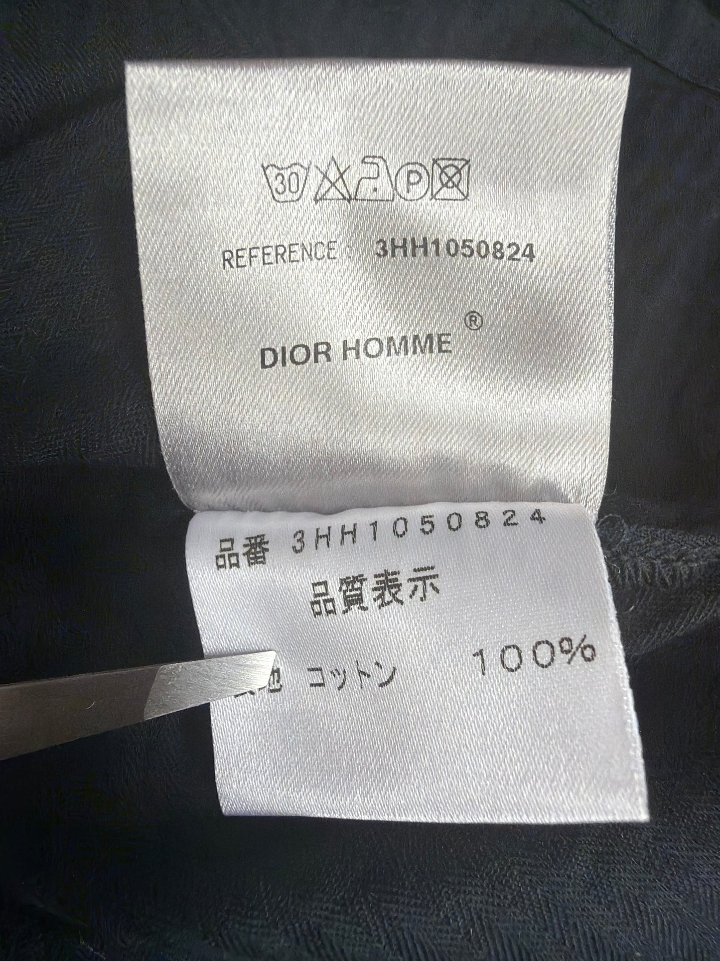 Dior Homme AW06 Inverted Collar Shadow Stripe Button Up