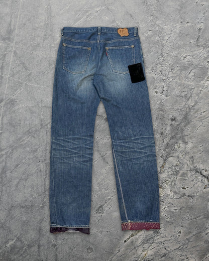 Number (N)ine SSAW03 Velvet Patch Kurt Denim Touch Me I'm Sick