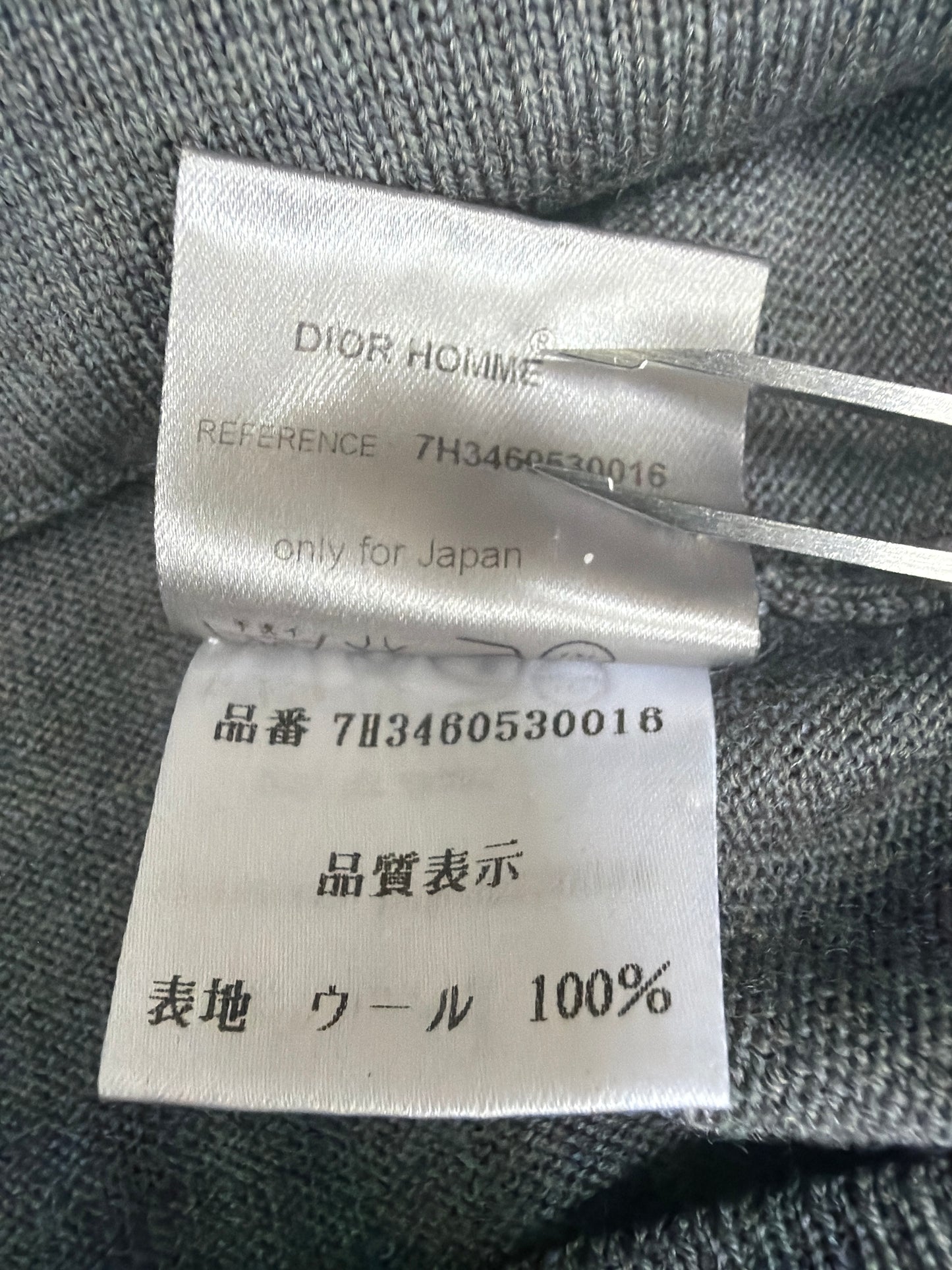 Dior Homme AW07 Distressed V-Neck Sweater
