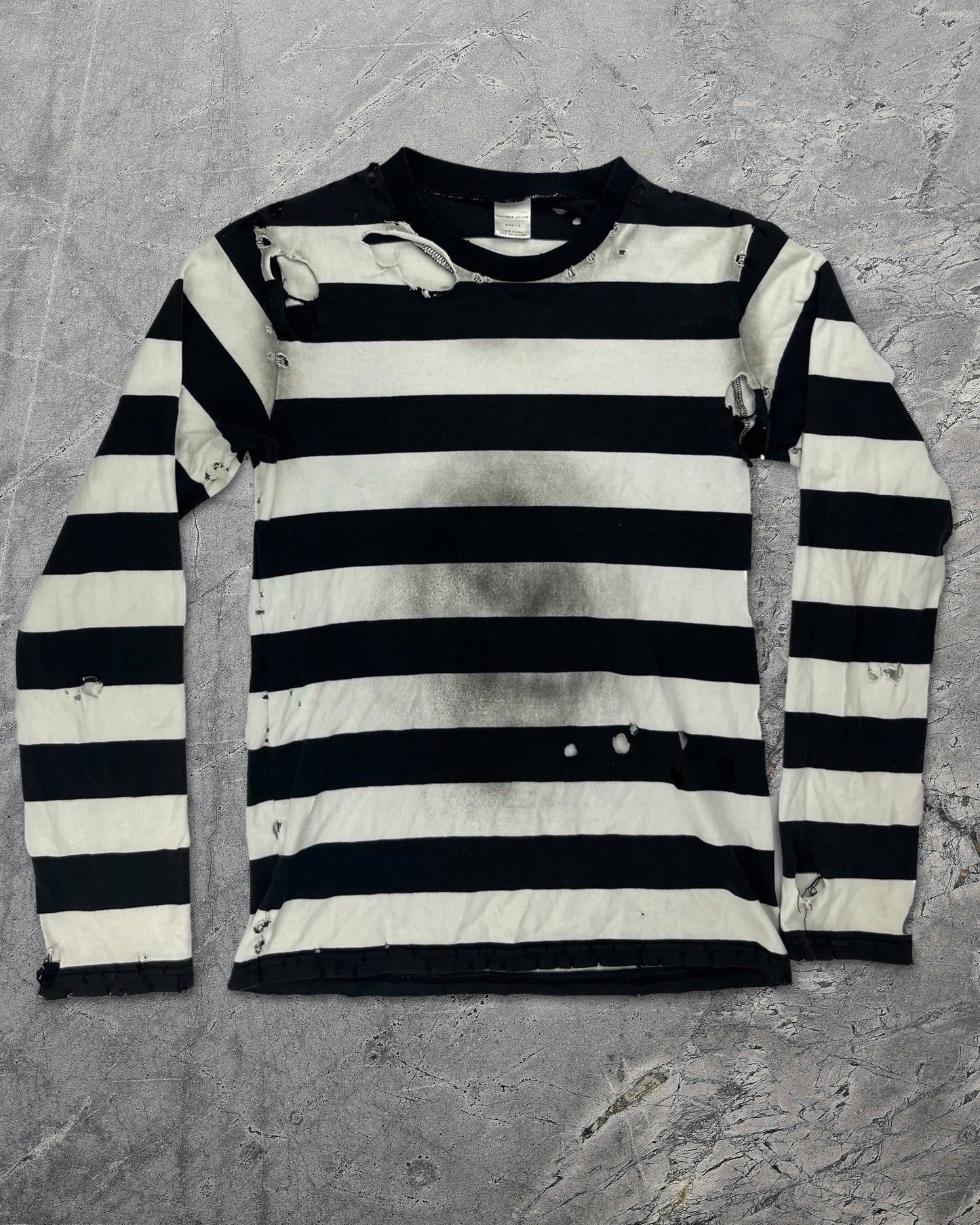 Number (N)ine ss02 grunge distressed l/s tee