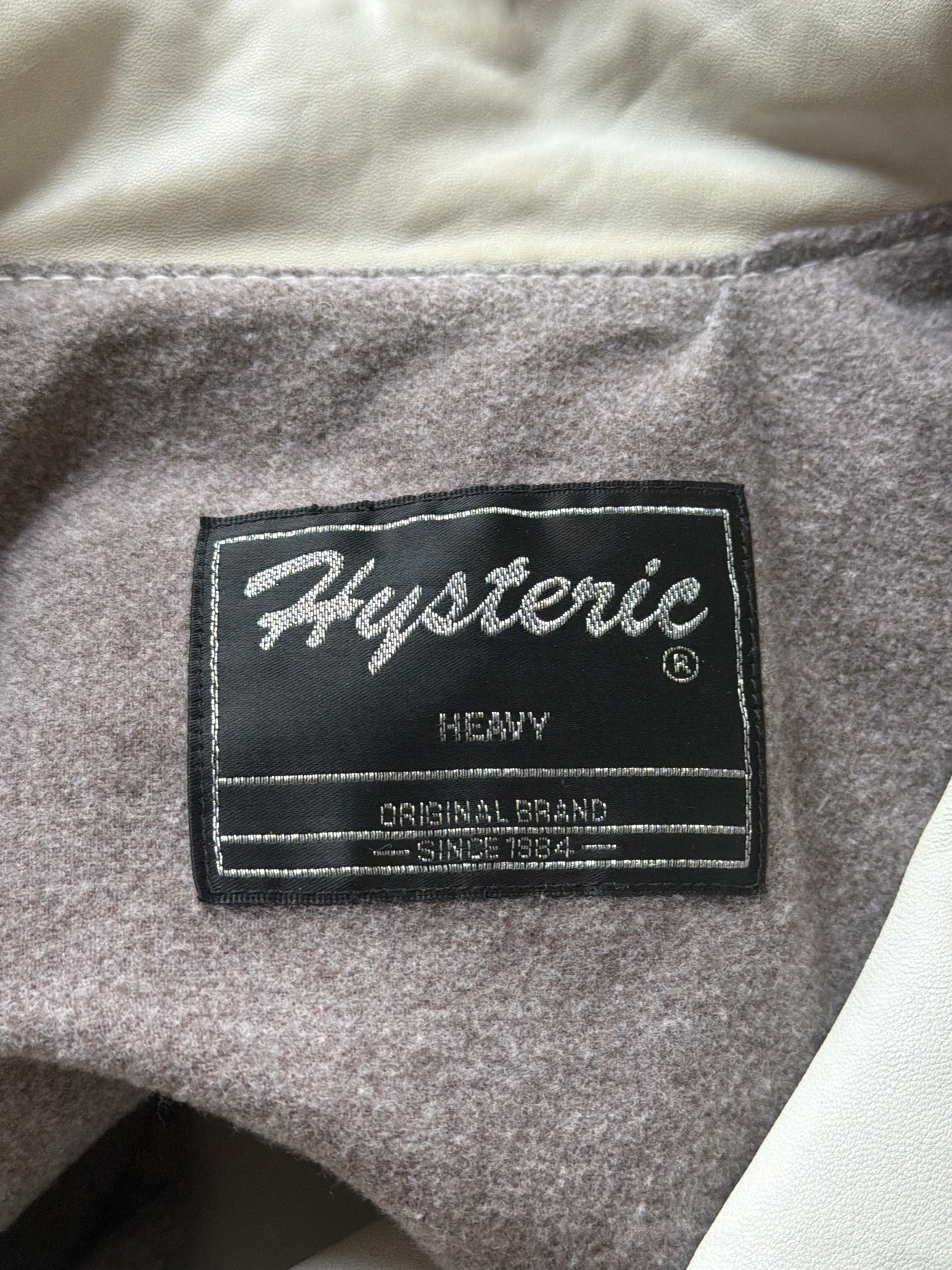 Hysteric Glamour White Perfecto Leather Jacket