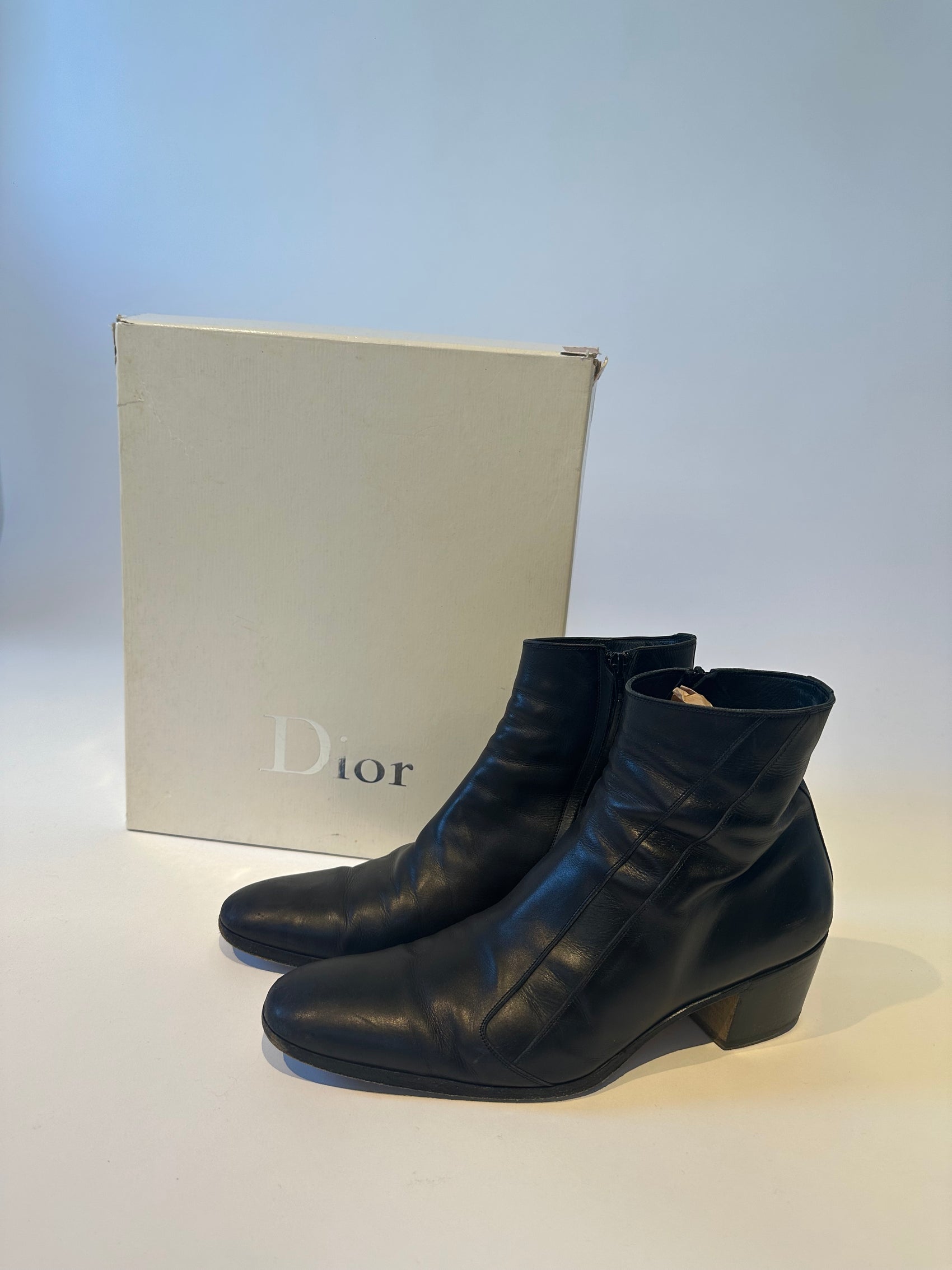 Dior Homme AW05 6.5 Heel Zip Boots