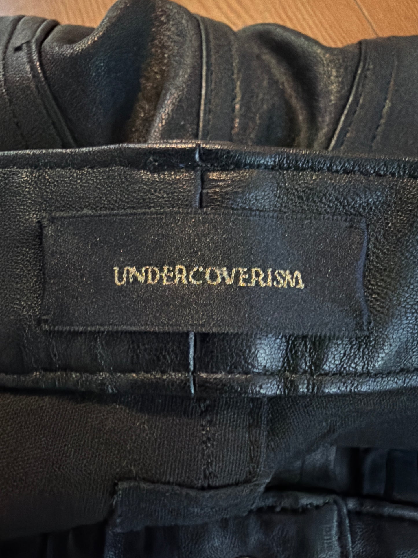 Undercover SS14 Psychocandy Leather Skinny Pants