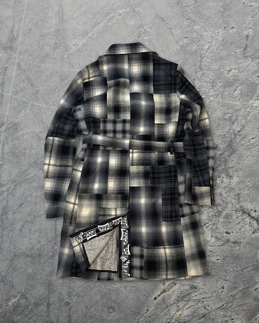 Number (N)ine AW07 Love God Murder Patchwork Plaid Coat