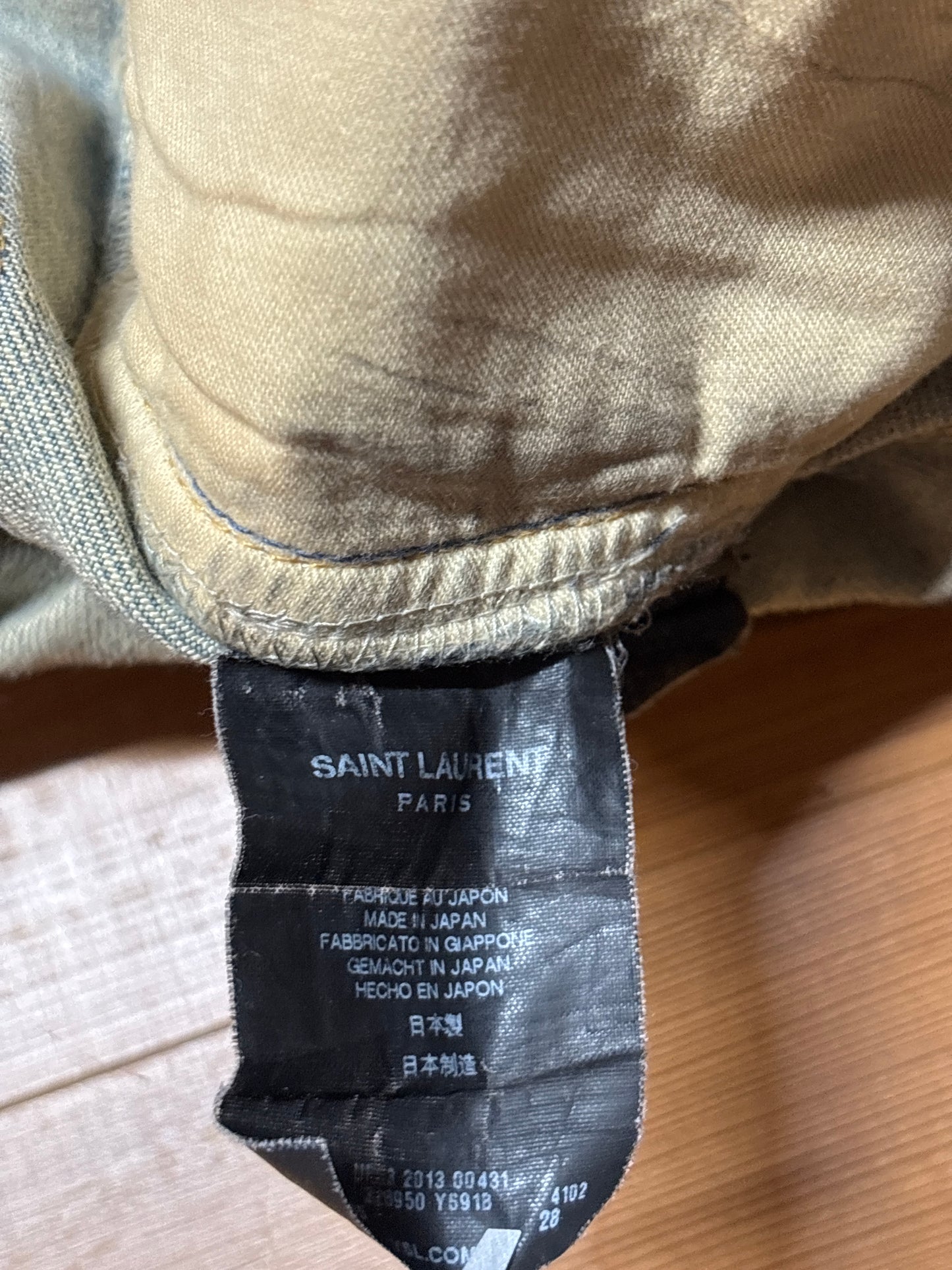 Saint Laurent AW13 Mudwash Crash Denim