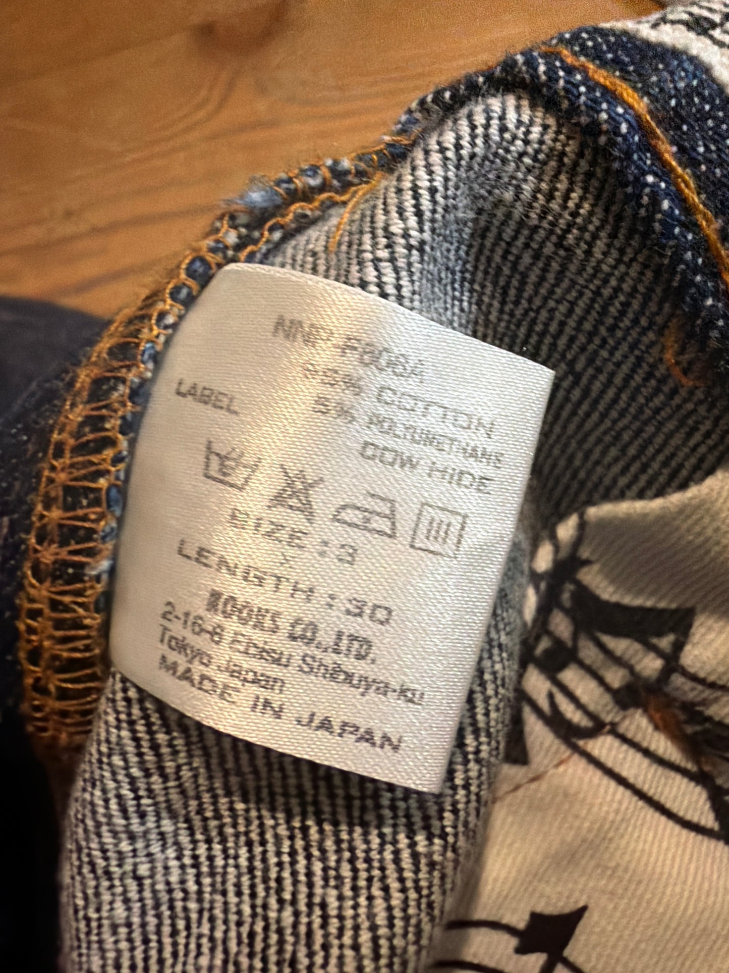 Number (N)ine AW08 Pain Darted Denim