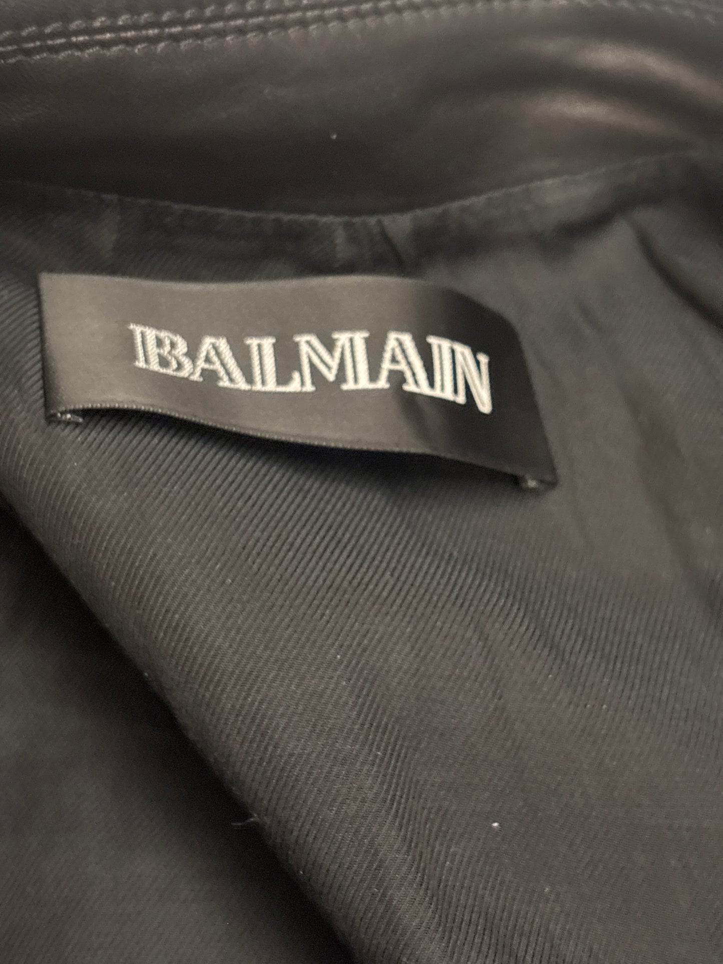 Balmain SS11 Safety Pin Leather Jacket