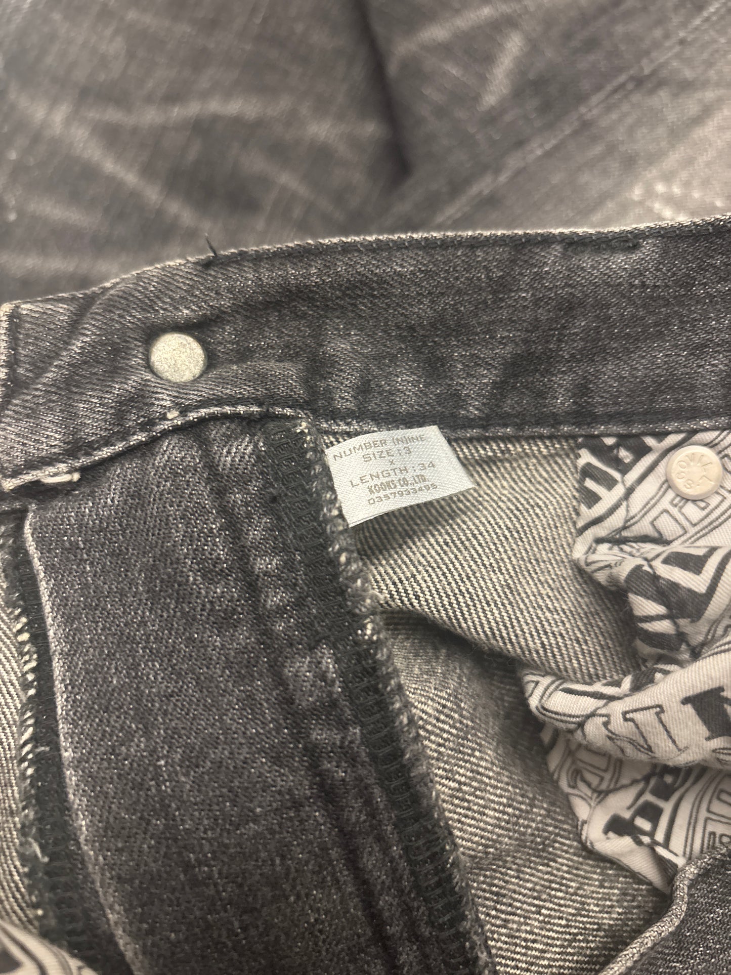 Number (N)ine AW01 Grunge Denim