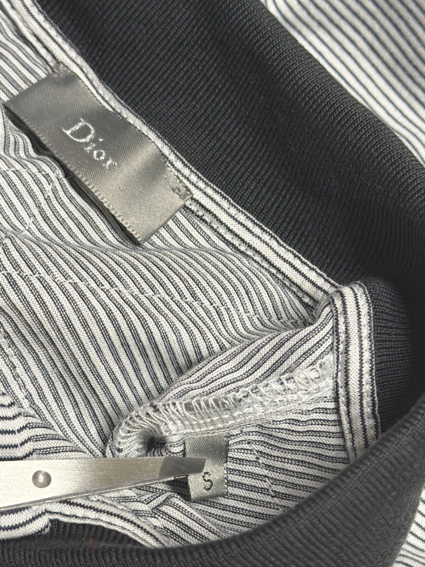 Dior Homme SS08 Geometric Paneled Striped Polo