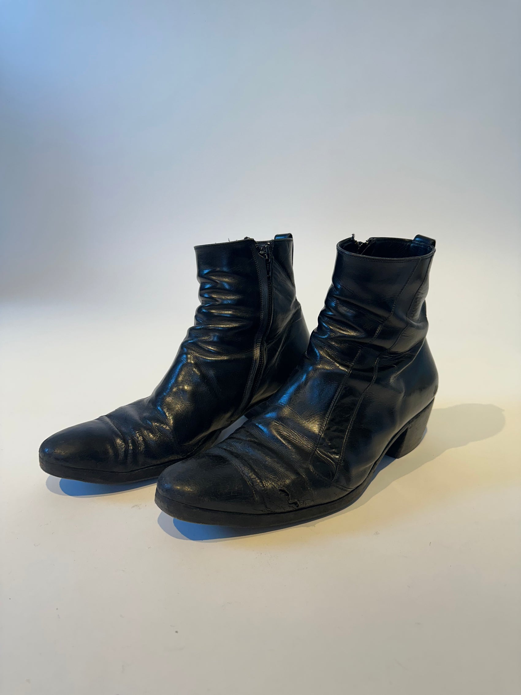 Dior Homme AW05 6.5 Heel Zip Boots
