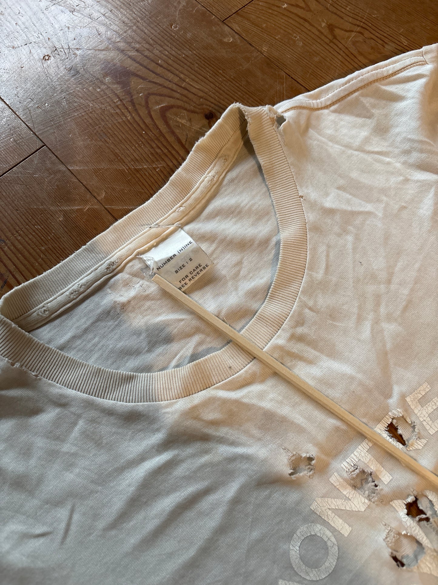 Number (N)ine SS01 Montreal Distressed Tee