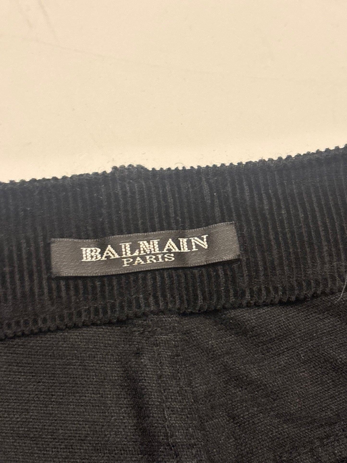 Balmain Corduroy Crystal Embellished Mini Skirt