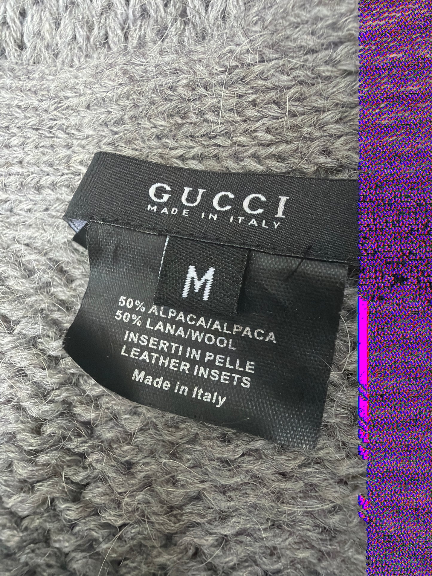 Gucci AW08 Runway Leather Trim Studded Cardigan
