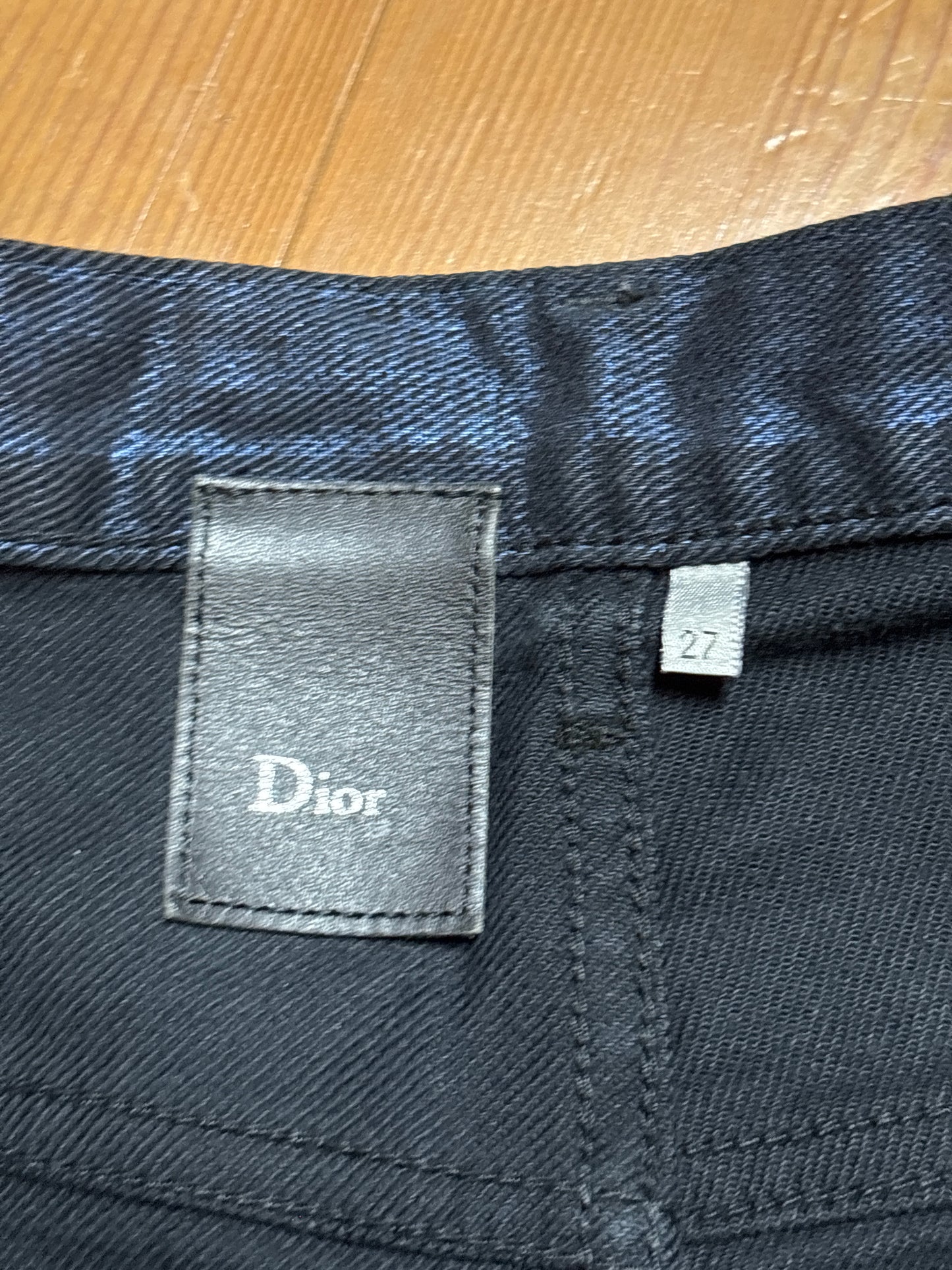 Dior Homme AW08 Blue Luster Coated Denim