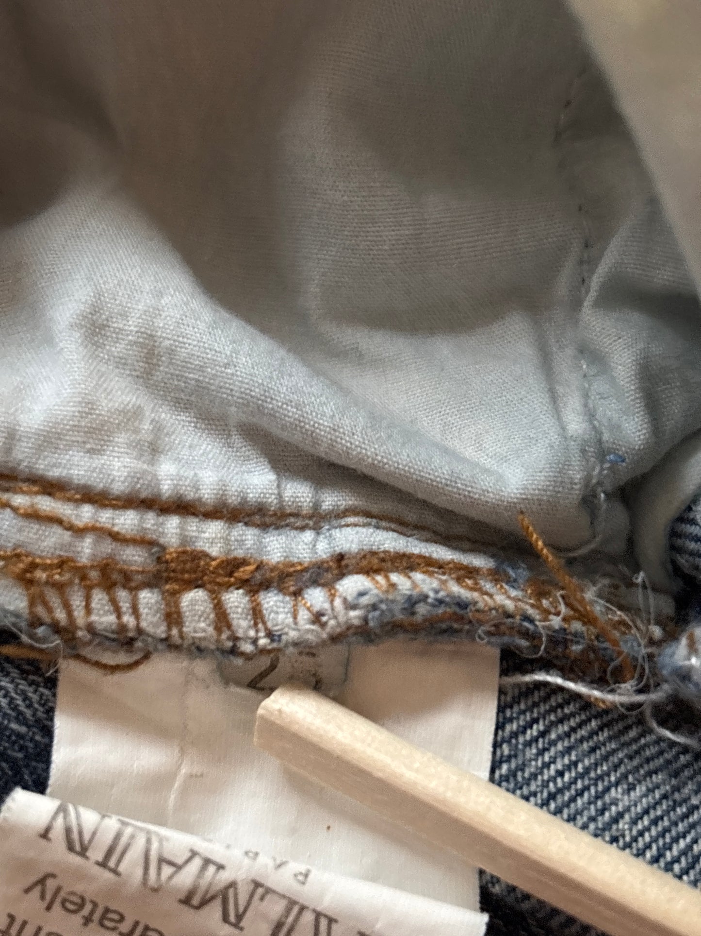 Balmain AW11 Mens 4 Zip Bleached Denim