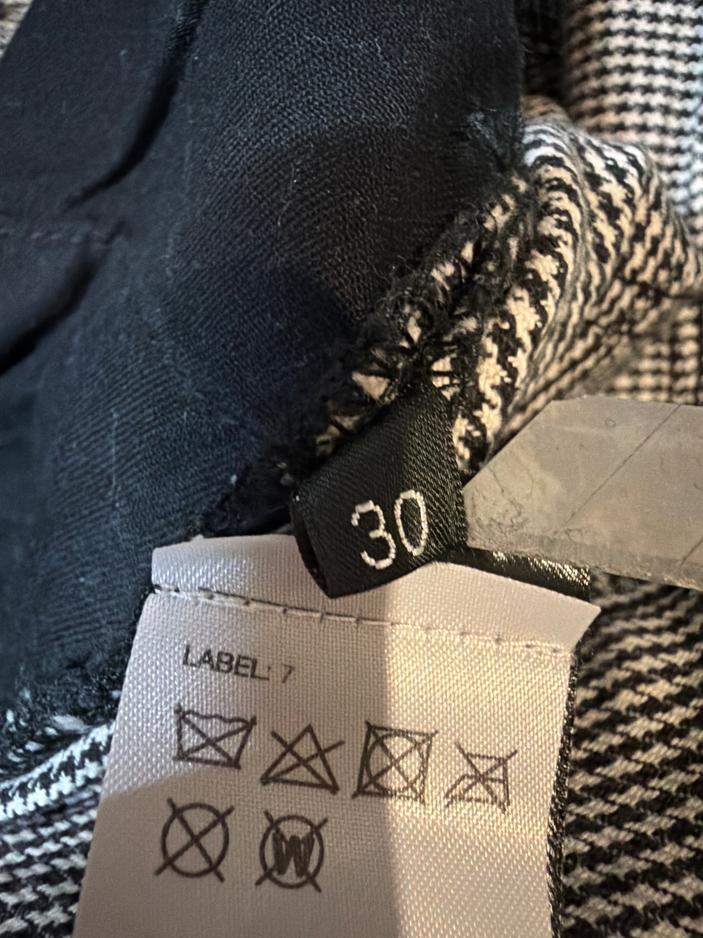 Balmain AW14 Houndstooth Biker Denim