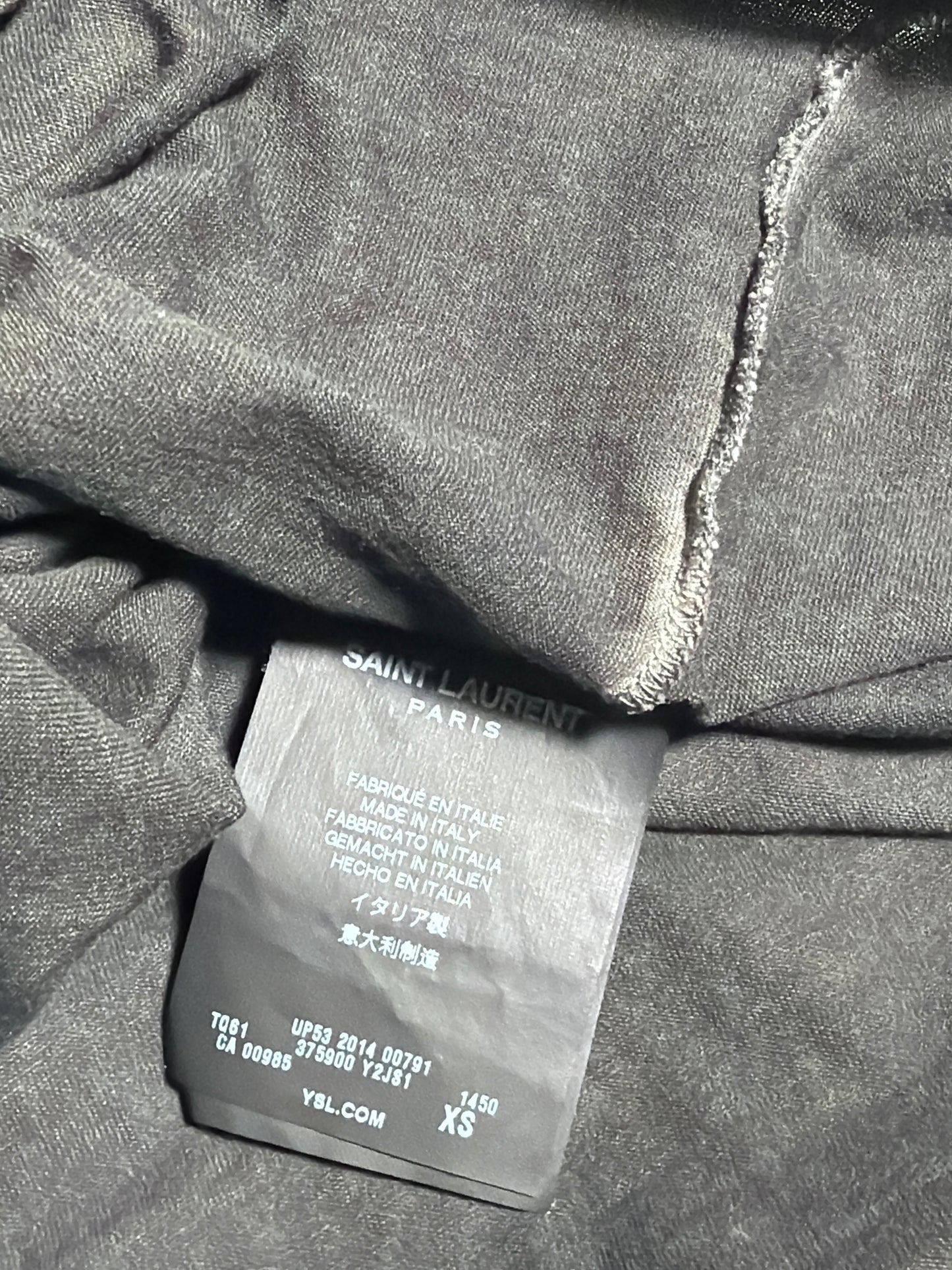 Saint Laurent Paris AW14 Faded Pocket Tee