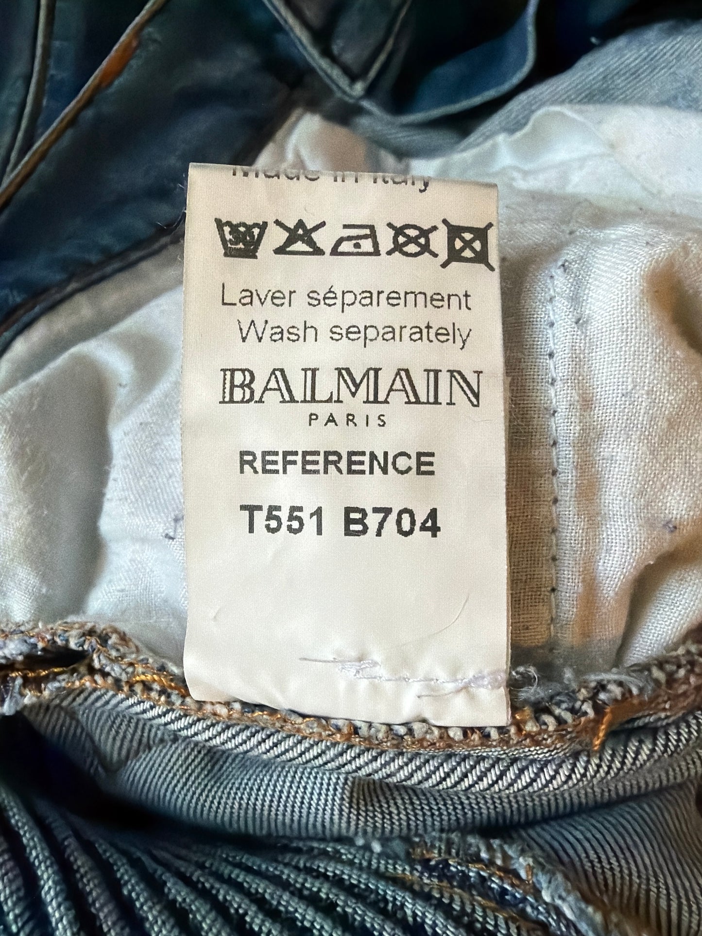 Balmain Homme SS11 Biker Denim