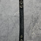 Chrome Hearts Rolling Stones 3 Snap Leather Stud Bracelet Black