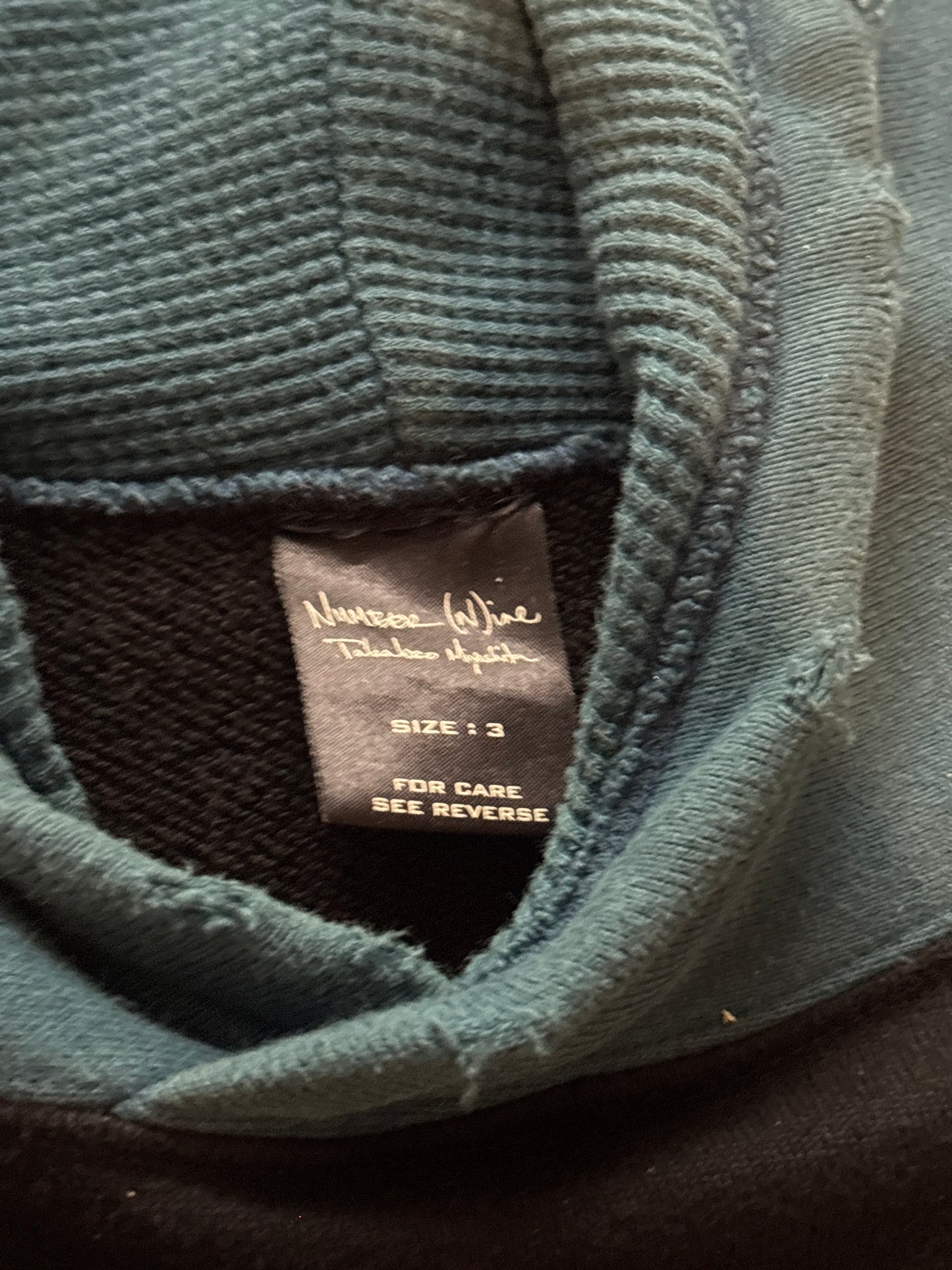 Number (N)ine AW05 THS Fender Distressed Hoodie