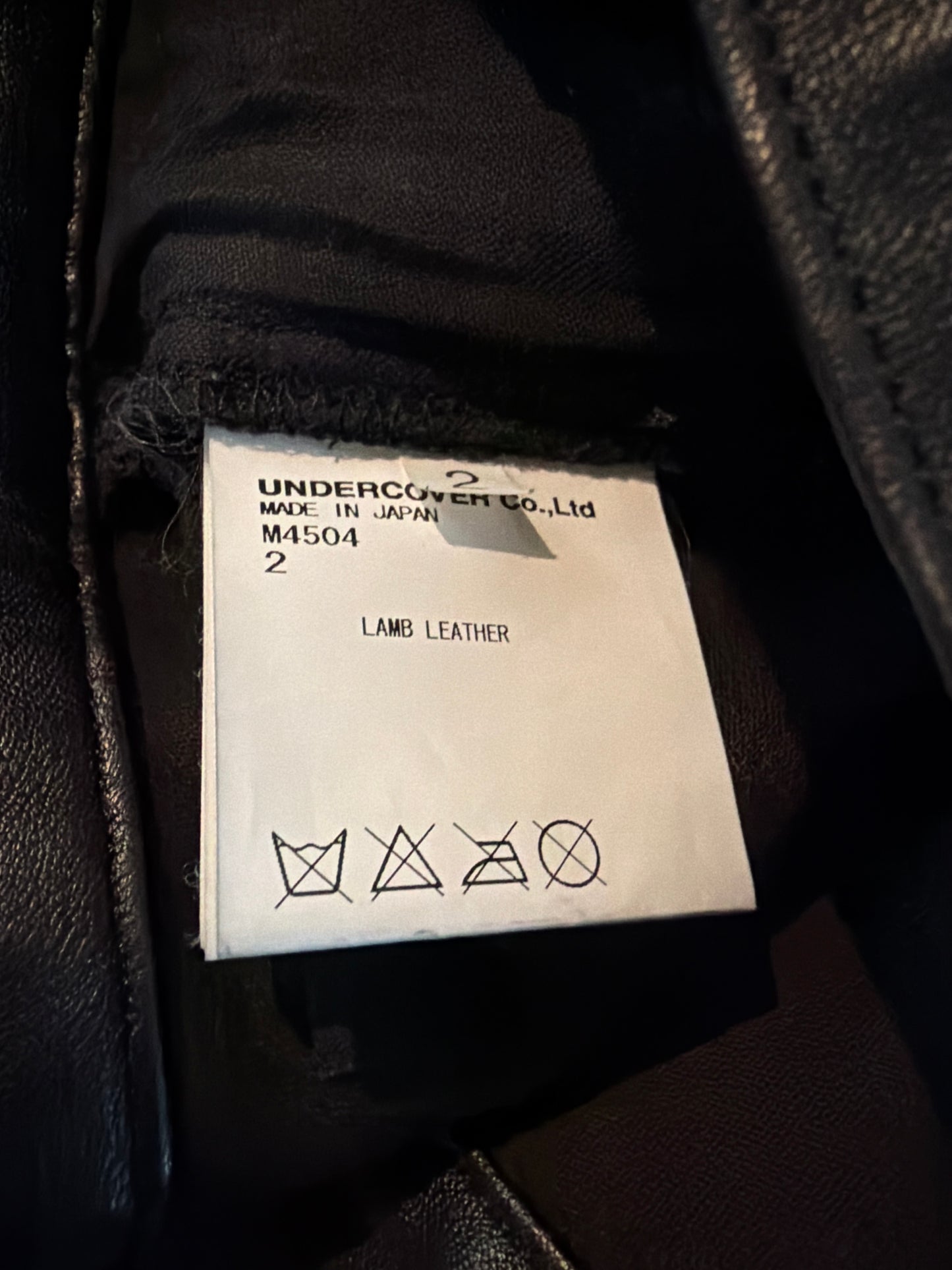 Undercover SS14 Psychocandy Leather Skinny Pants