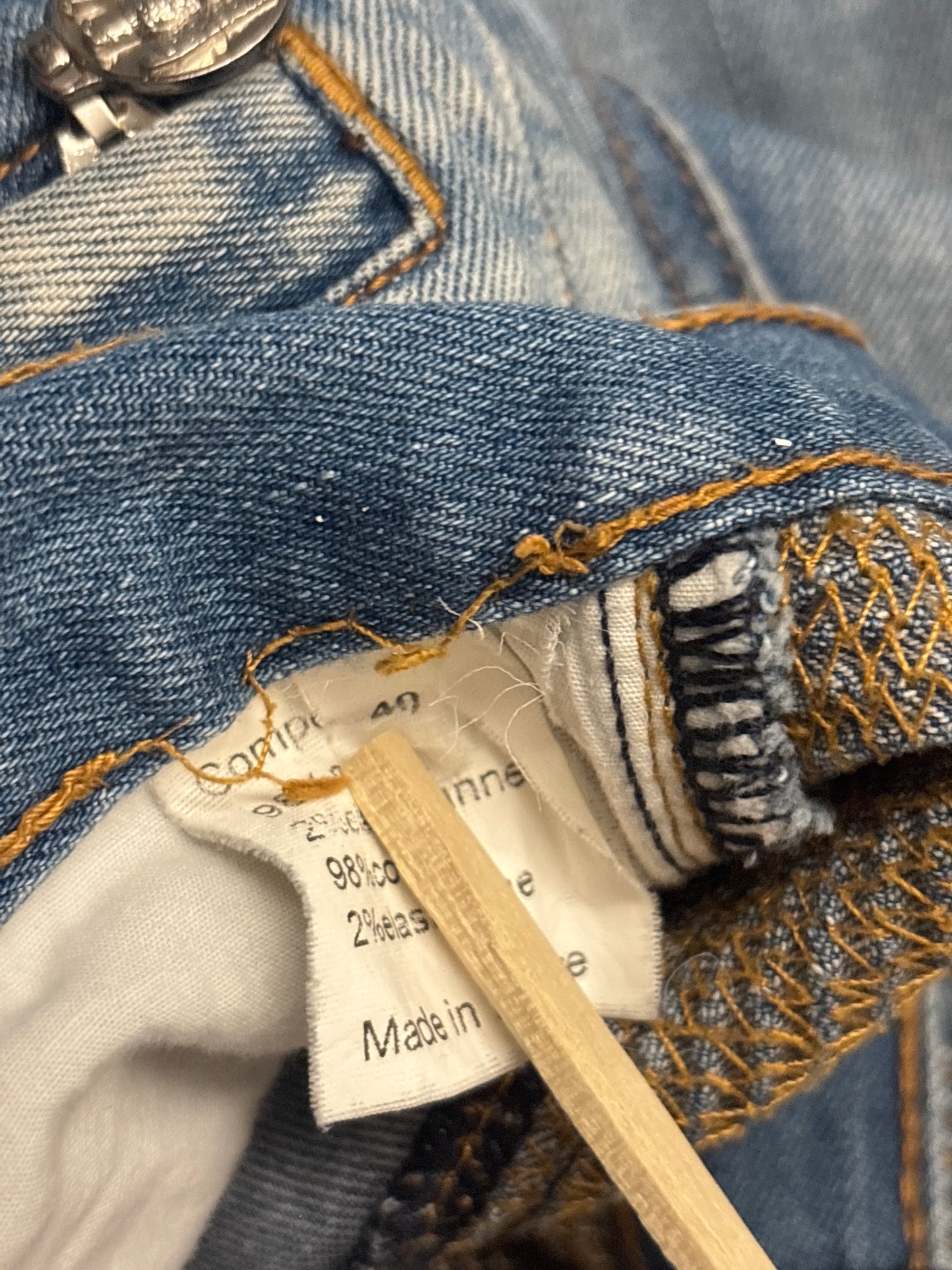 Balmain SS11 Eagle Coin Biker Denim