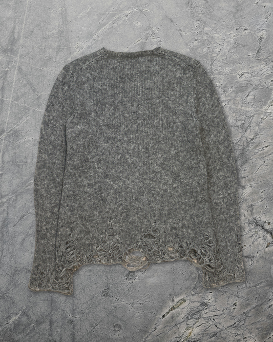 Number (N)ine AW09 Distressed Grunge Mohair Knit Sweater