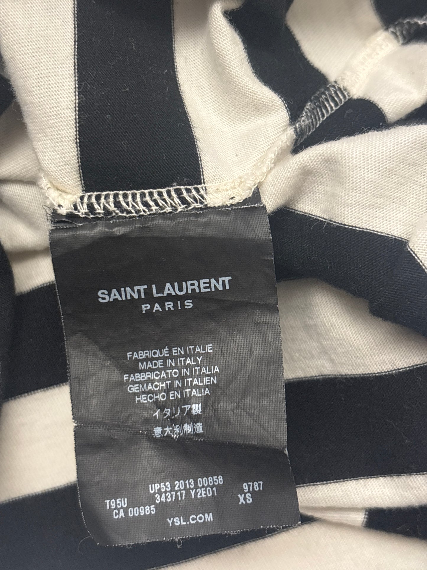 Saint Laurent Paris SS14 Striped Runway Tee
