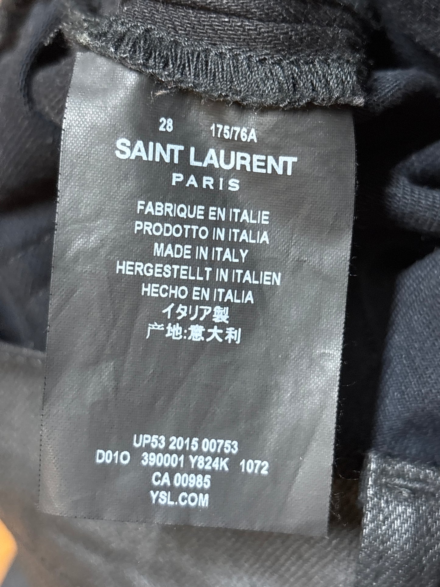Saint Laurent AW15 D02 Waxed Denim