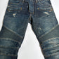 Balmain Decarnin Era Biker Denim