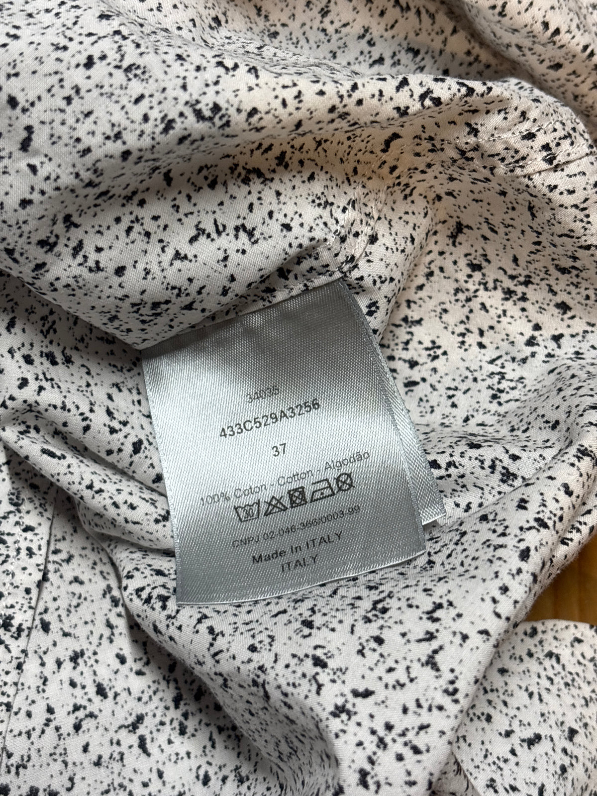 Dior Homme Kva Paint Button Up Shirt