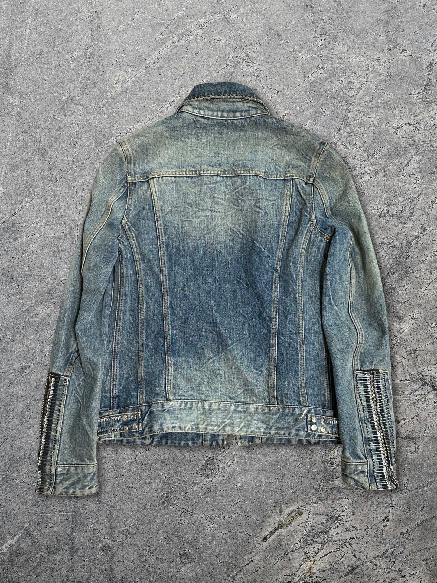 Balmain  SS11 Decarnin Safety Pin Denim Jacket