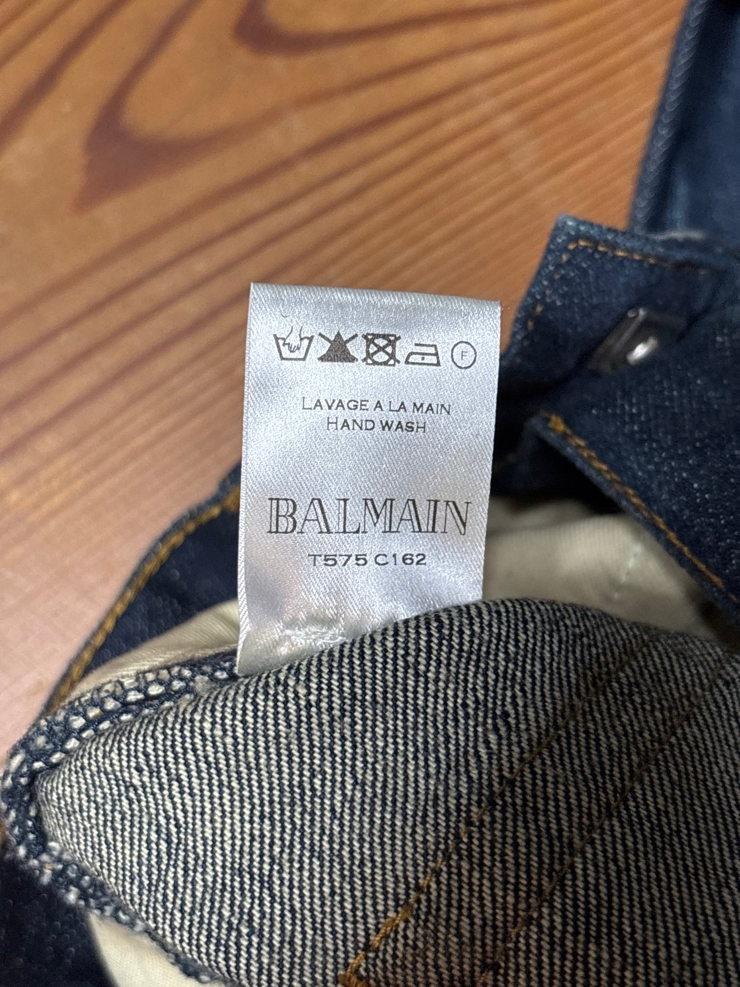 Balmain SS13 J-Cut Washed Denim