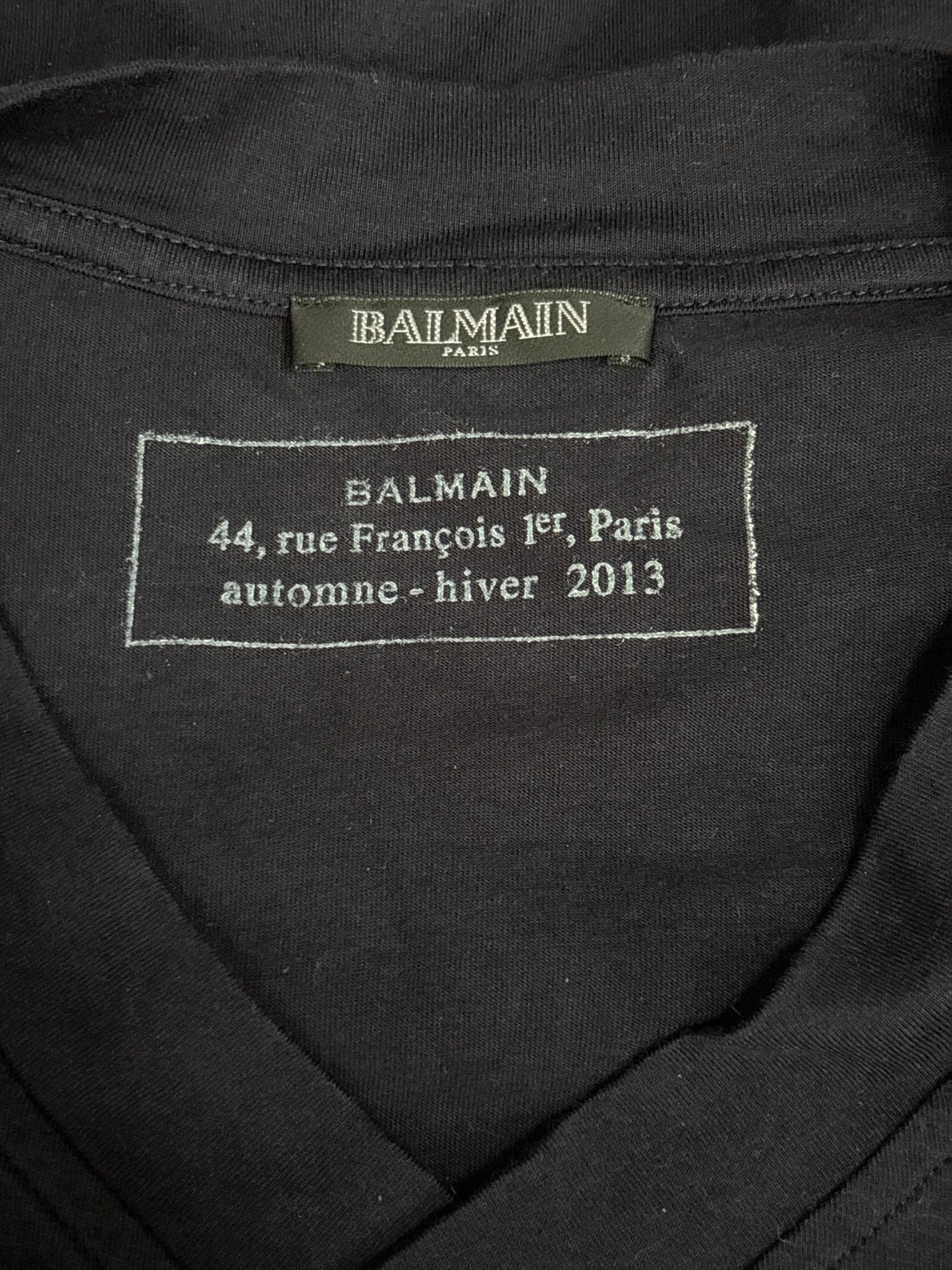 Balmain AW13 Asymmetrical Fencing Button Up Shirt