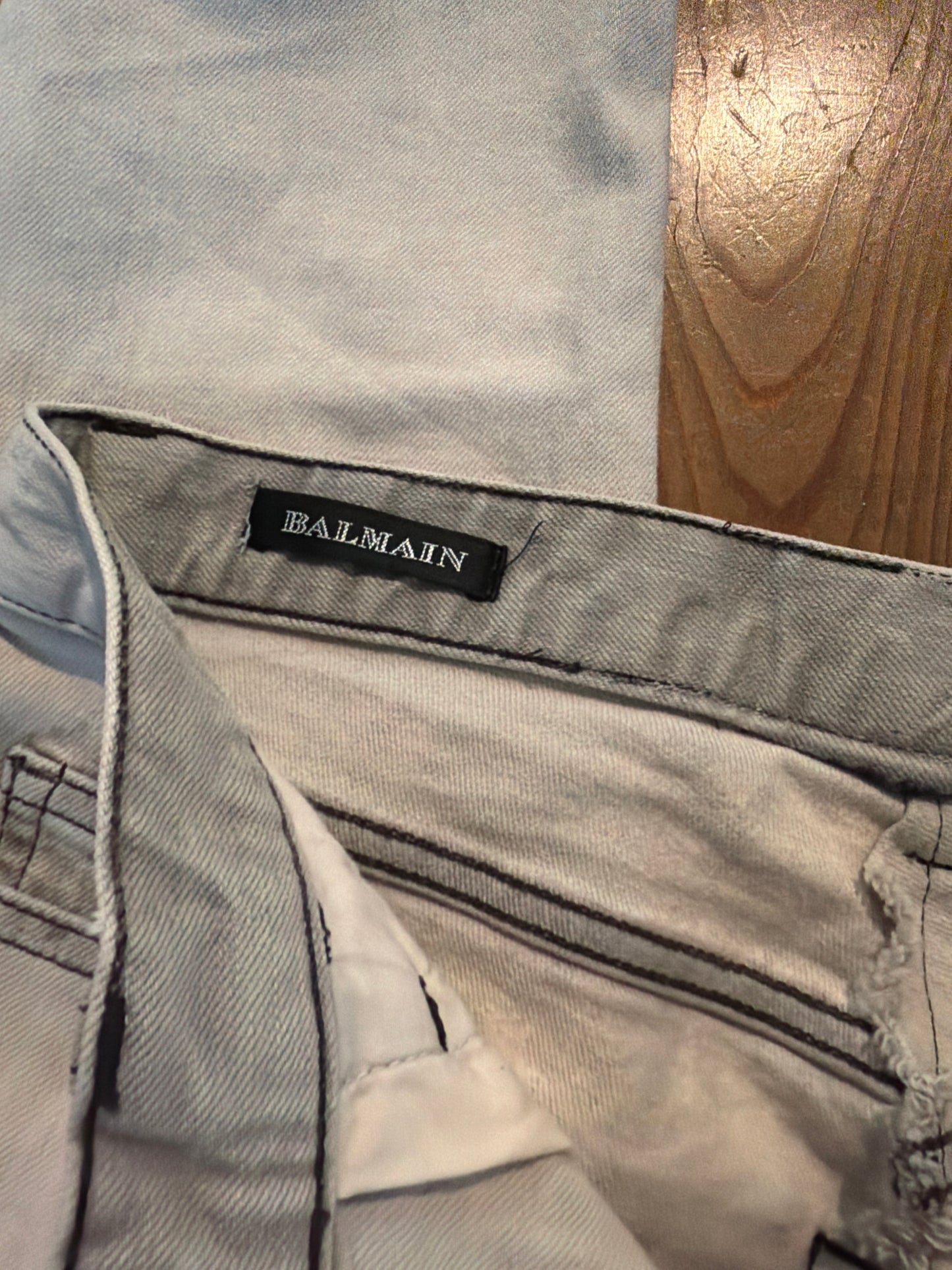 Balmain SS13 Sample Acid Wash Denim