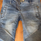 Balmain AW15 Paneled Biker Denim