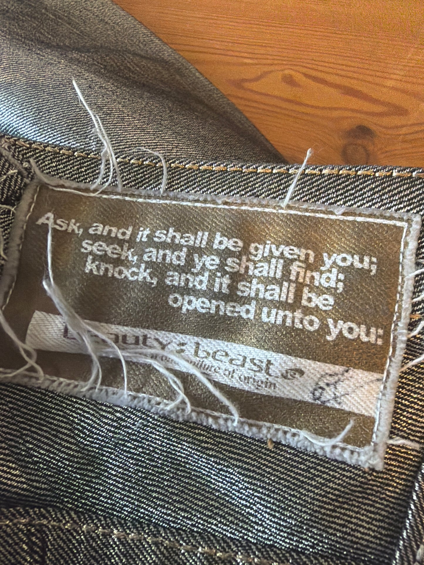 Beauty:Beast Silver Coated Denim