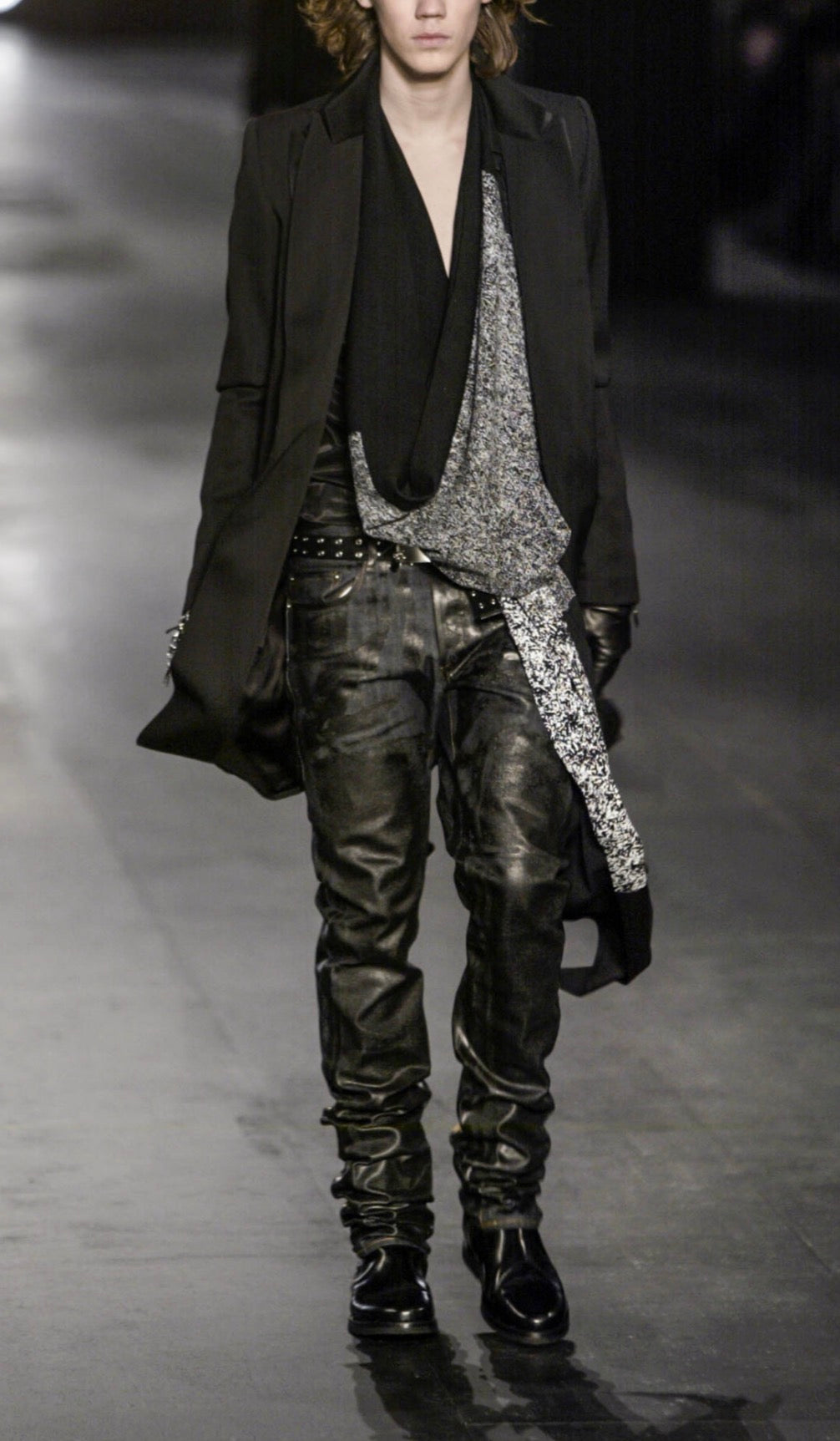 Dior Homme AW03 Green Waxed Luster Denim